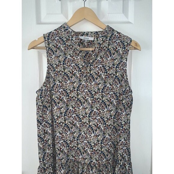 Ro & De Floral Paisley Sleeveless Drop Waist Summer Spring Dress Size Medium - Picture 3 of 7